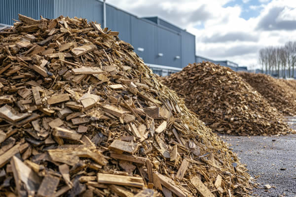 Coleta de resíduos de madeira
