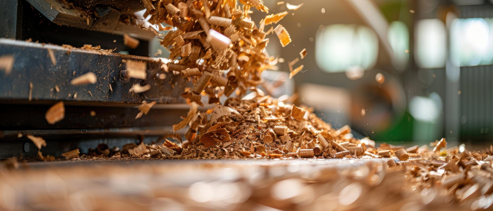 Trituração de madeira